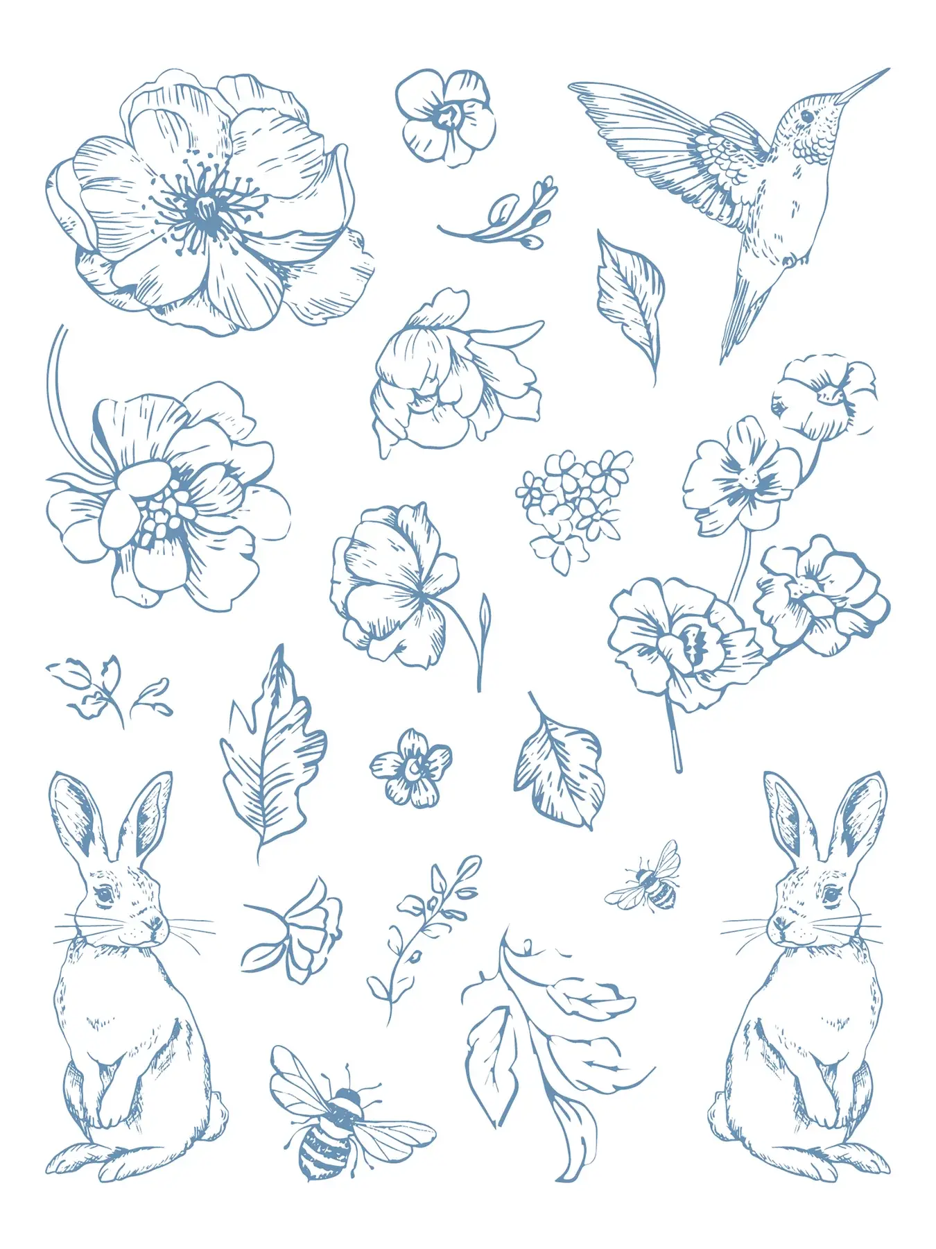 LDRS CREATIVE LDRS CREATIVE FLORAL MUSE 5x7 CLEAR STAMP SET