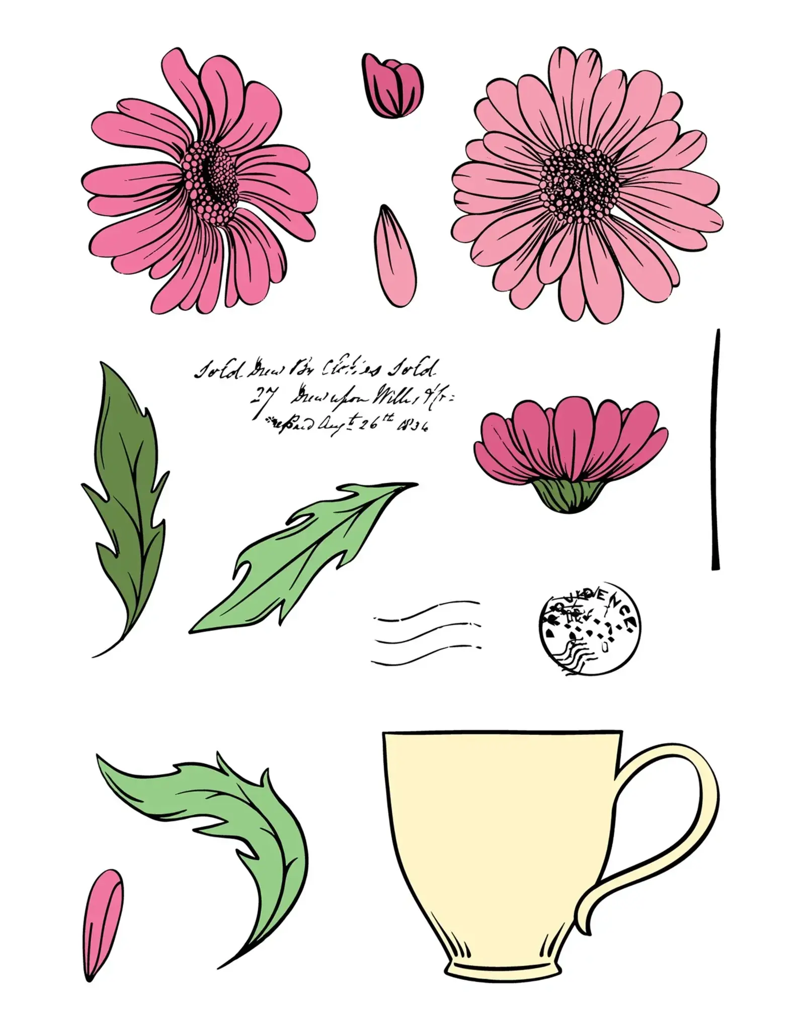 LDRS CREATIVE LDRS CREATIVE FRESH CUT DAISIES 4x6 CLEAR STAMP SET