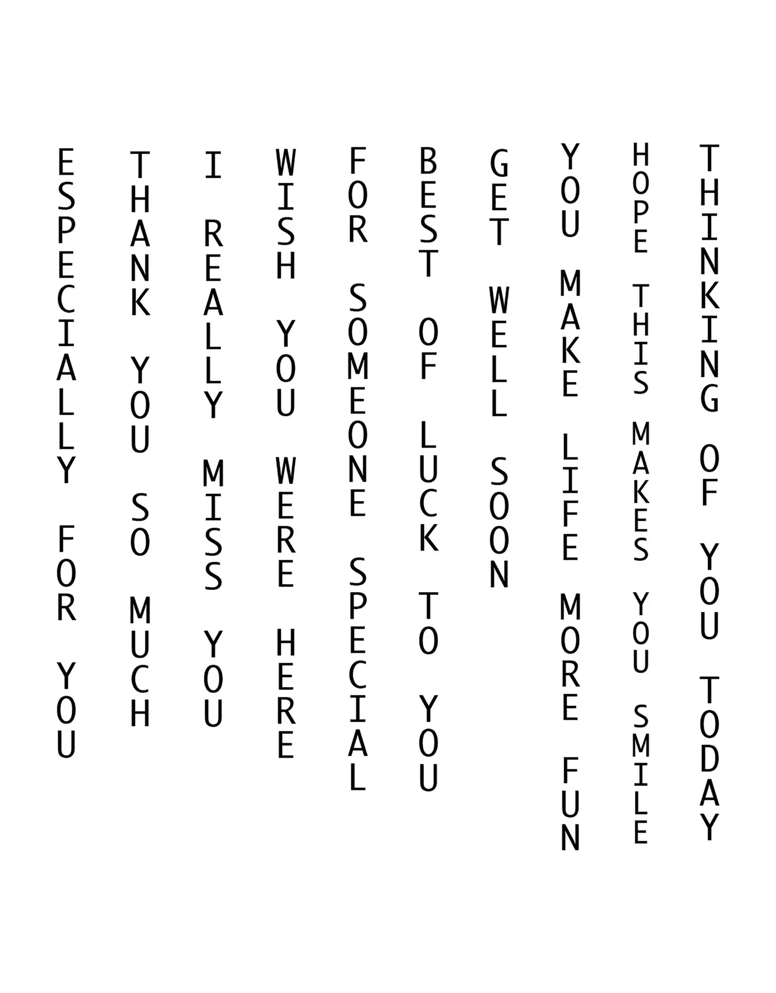 LDRS CREATIVE LDRS CREATIVE EVERYDAY VERTICAL SENTIMENTS CLEAR STAMP SET