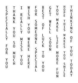 LDRS CREATIVE LDRS CREATIVE EVERYDAY VERTICAL SENTIMENTS CLEAR STAMP SET