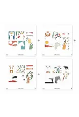 LDRS CREATIVE LDRS CREATIVE SAFARI POSTAGE COLLAGE LAYERING STENCILS SET 4/PK