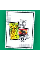 LDRS CREATIVE LDRS CREATIVE SAFARI POSTAGE COLLAGE LAYERING STENCILS SET 4/PK