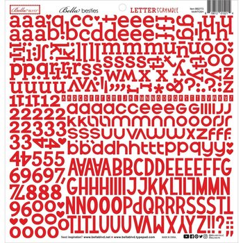 BELLA BLVD BELLA BESTIES MCINTOSH LETTER SCRAMBLE 12x12 ALPHA CARDSTOCK STICKERS