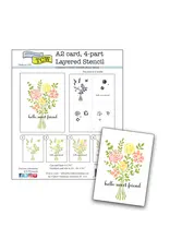 CRAFTERS WORKSHOP THE CRAFTER'S WORKSHOP FLORAL BOUQUET LAYERED STENCIL