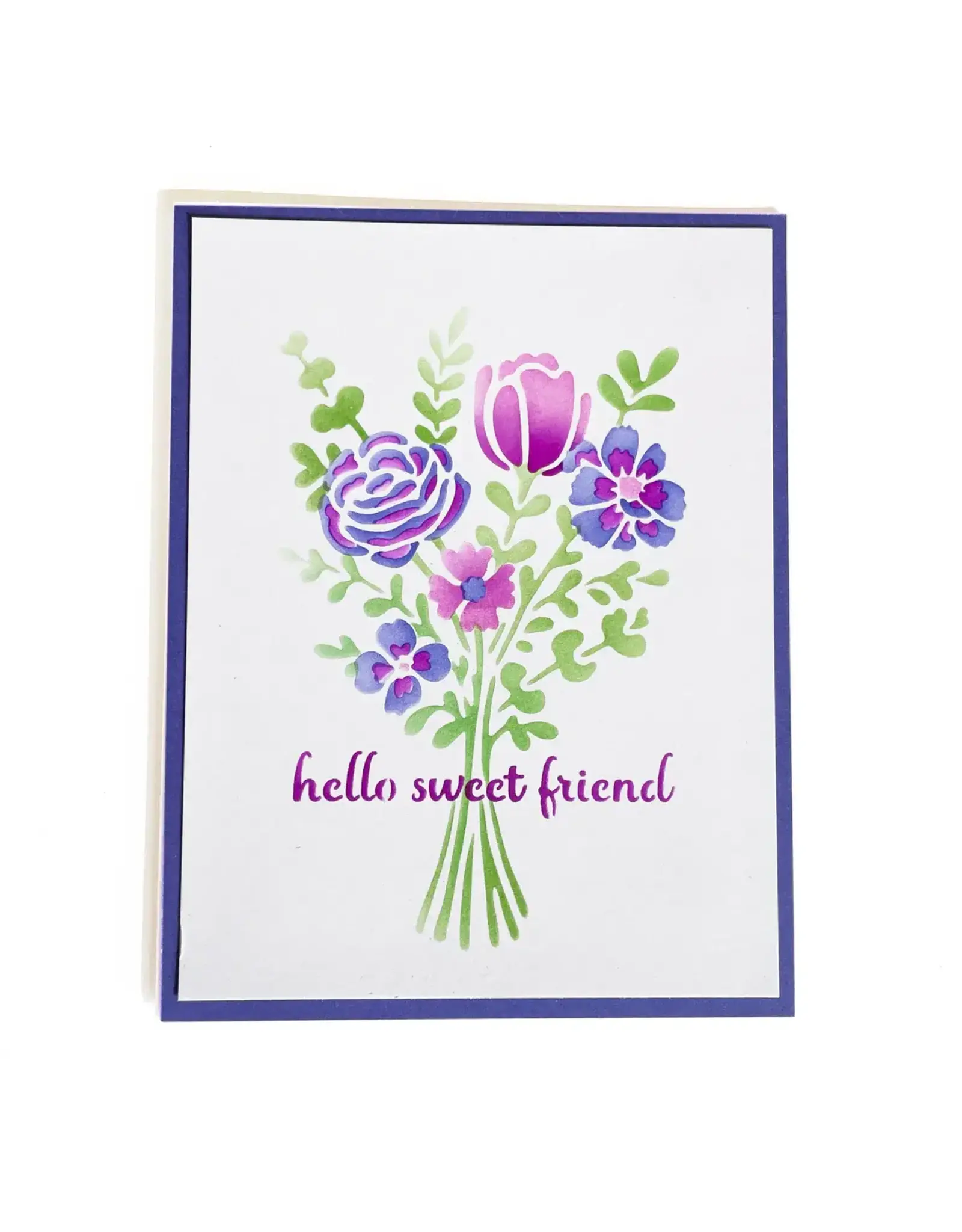 CRAFTERS WORKSHOP THE CRAFTER'S WORKSHOP FLORAL BOUQUET LAYERED STENCIL