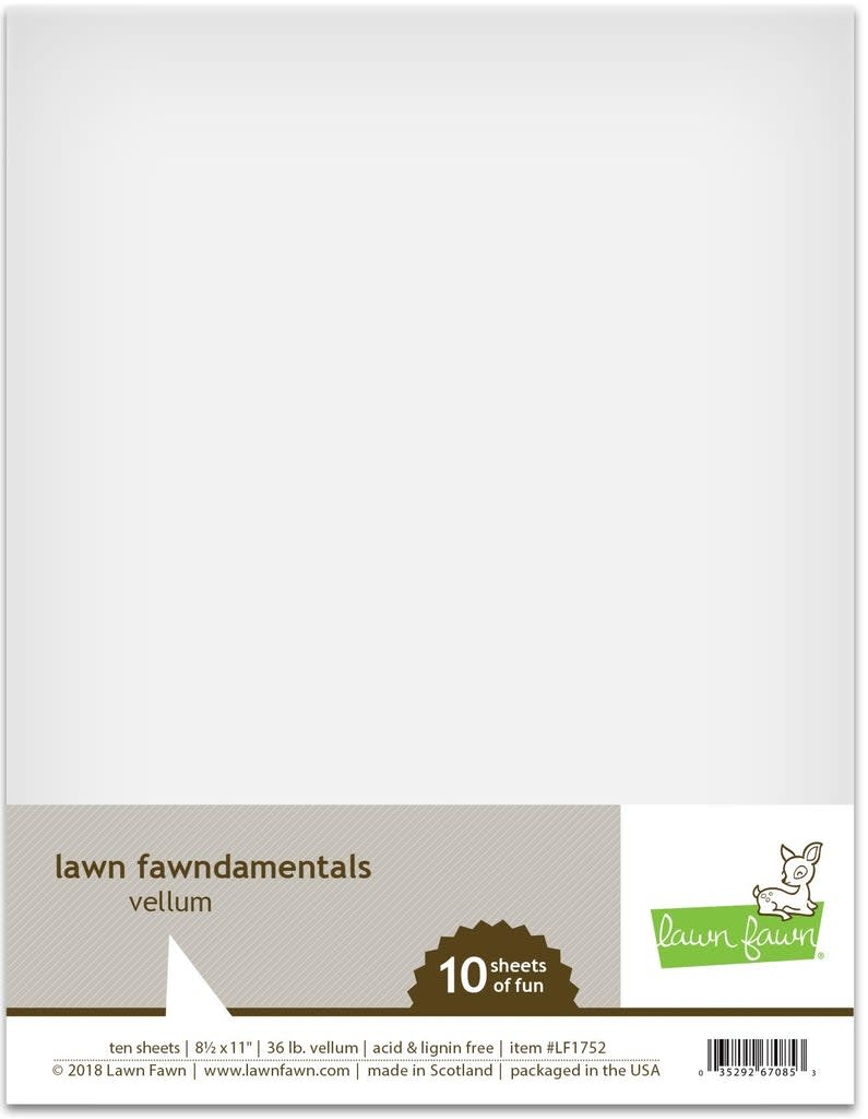LAWN FAWN LAWN FAWN FAWNDAMENTALS VELLUM 8.5x11 10PK