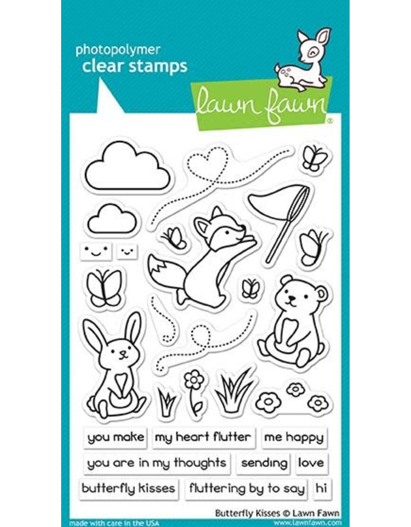 LAWN FAWN LAWN FAWN BUTTERFLY KISSES STAMP SET