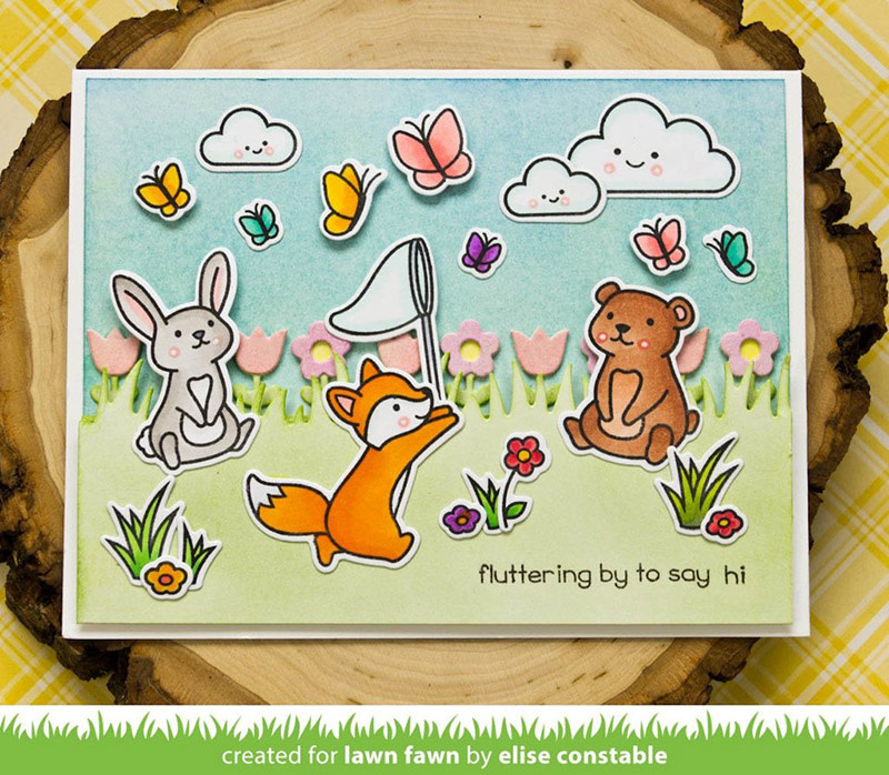 LAWN FAWN LAWN FAWN BUTTERFLY KISSES STAMP SET