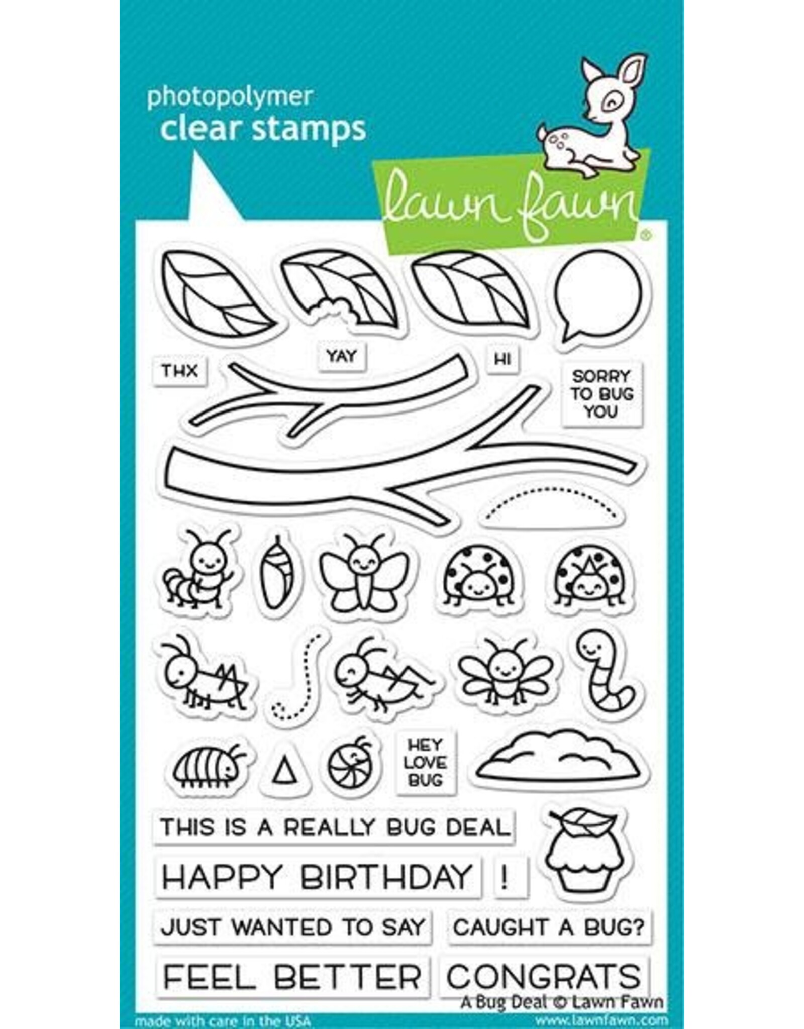 LAWN FAWN LAWN FAWN A BUG DEAL ACRYLIC STAMP SET