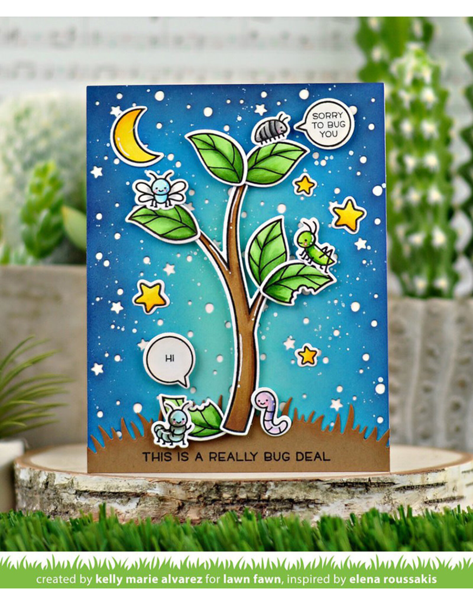 LAWN FAWN LAWN FAWN A BUG DEAL ACRYLIC STAMP SET
