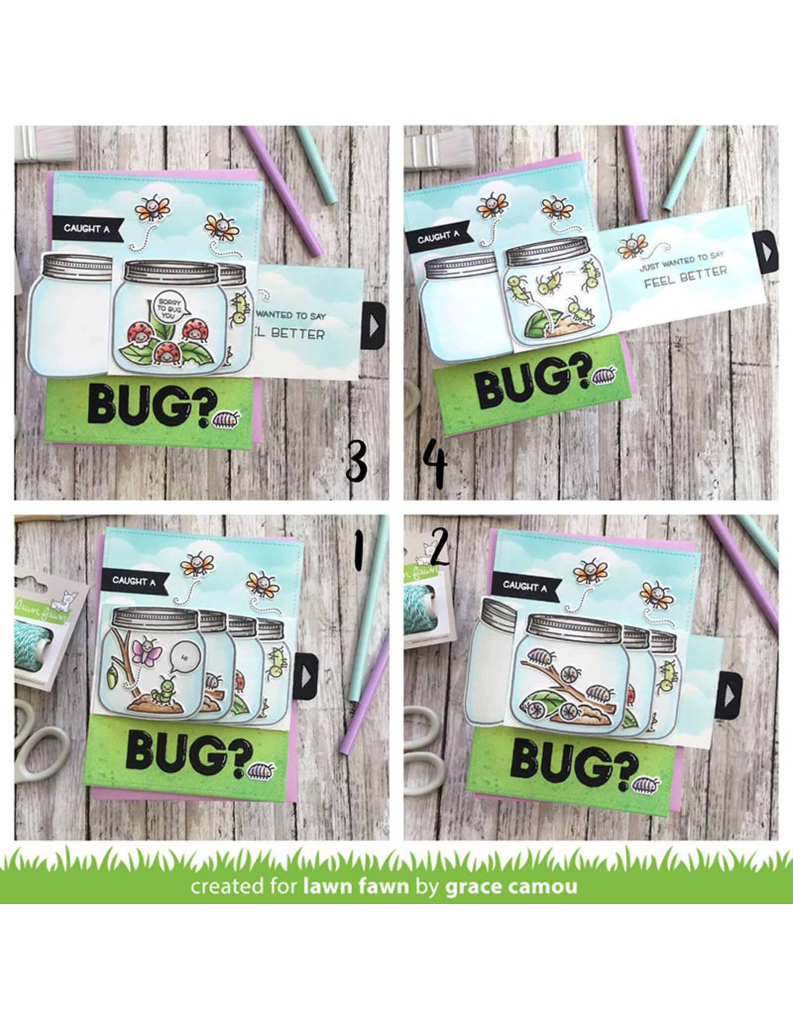 LAWN FAWN LAWN FAWN A BUG DEAL ACRYLIC STAMP SET