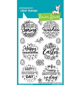 LAWN FAWN LAWN FAWN MAGIC SPRING MESSAGES CLEAR STAMP SET