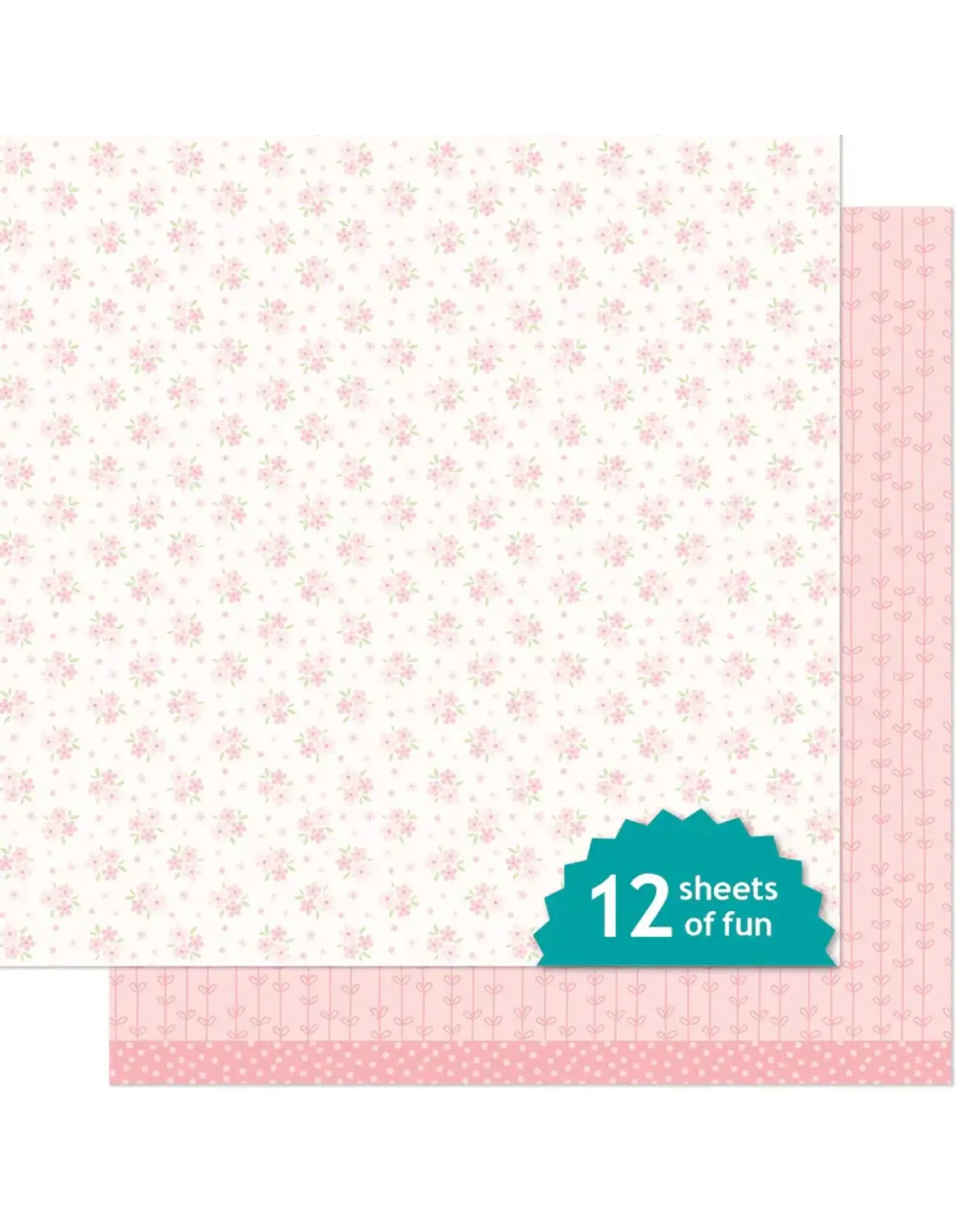 LAWN FAWN LAWN FAWN BLISSFUL BLOSSOMS CAMELLIA 12x12 CARDSTOCK
