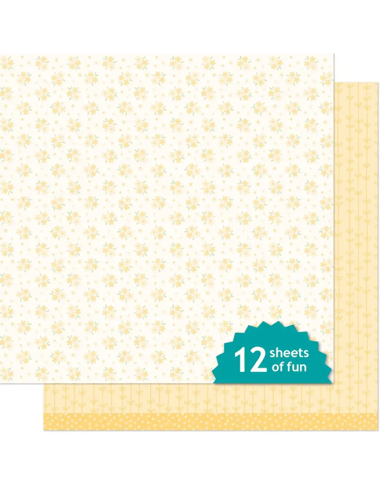 LAWN FAWN LAWN FAWN BLISSFUL BLOSSOMS MARIGOLD 12x12 CARDSTOCK
