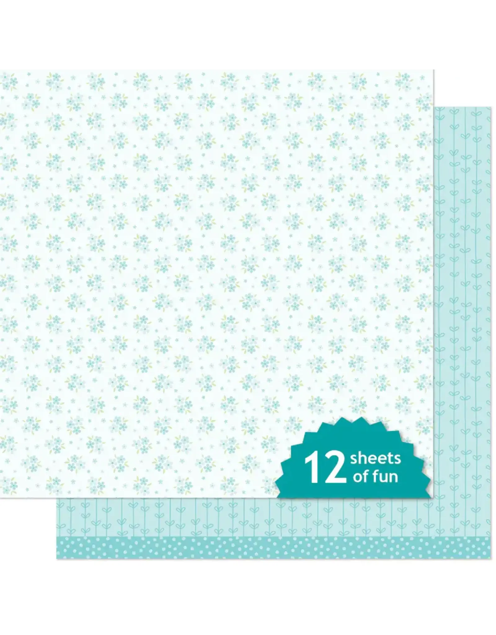 LAWN FAWN LAWN FAWN BLISSFUL BLOSSOMS AMARYLLIS 12x12 CARDSTOCK