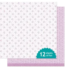 LAWN FAWN LAWN FAWN BLISSFUL BLOSSOMS VERBENA 12x12 CARDSTOCK