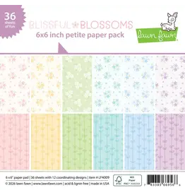 LAWN FAWN LAWN FAWN BLISSFUL BLOSSOMS 6x6 PETITE PAPER PACK 36 SHEETS