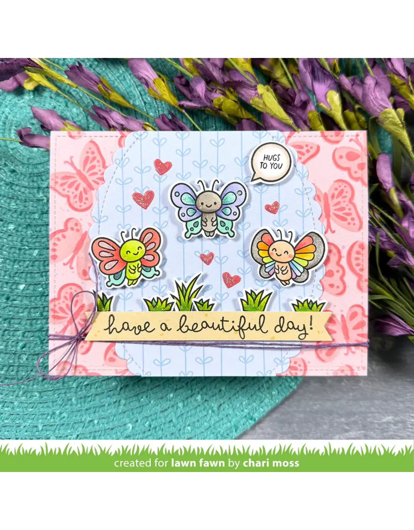 LAWN FAWN LAWN FAWN I LIKE BIG BUTTERFLIES CLEAR STAMP SET