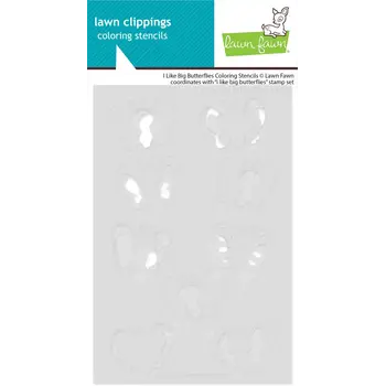 LAWN FAWN LAWN FAWN I LIKE BIG BUTTERFLIES COLORING STENCIL 2/PK