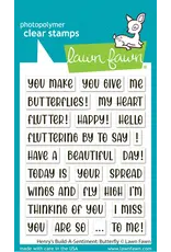 LAWN FAWN LAWN FAWN HENRY'S BUILD-A-SENTIMENT: BUTTERFLY CLEAR STAMP SET