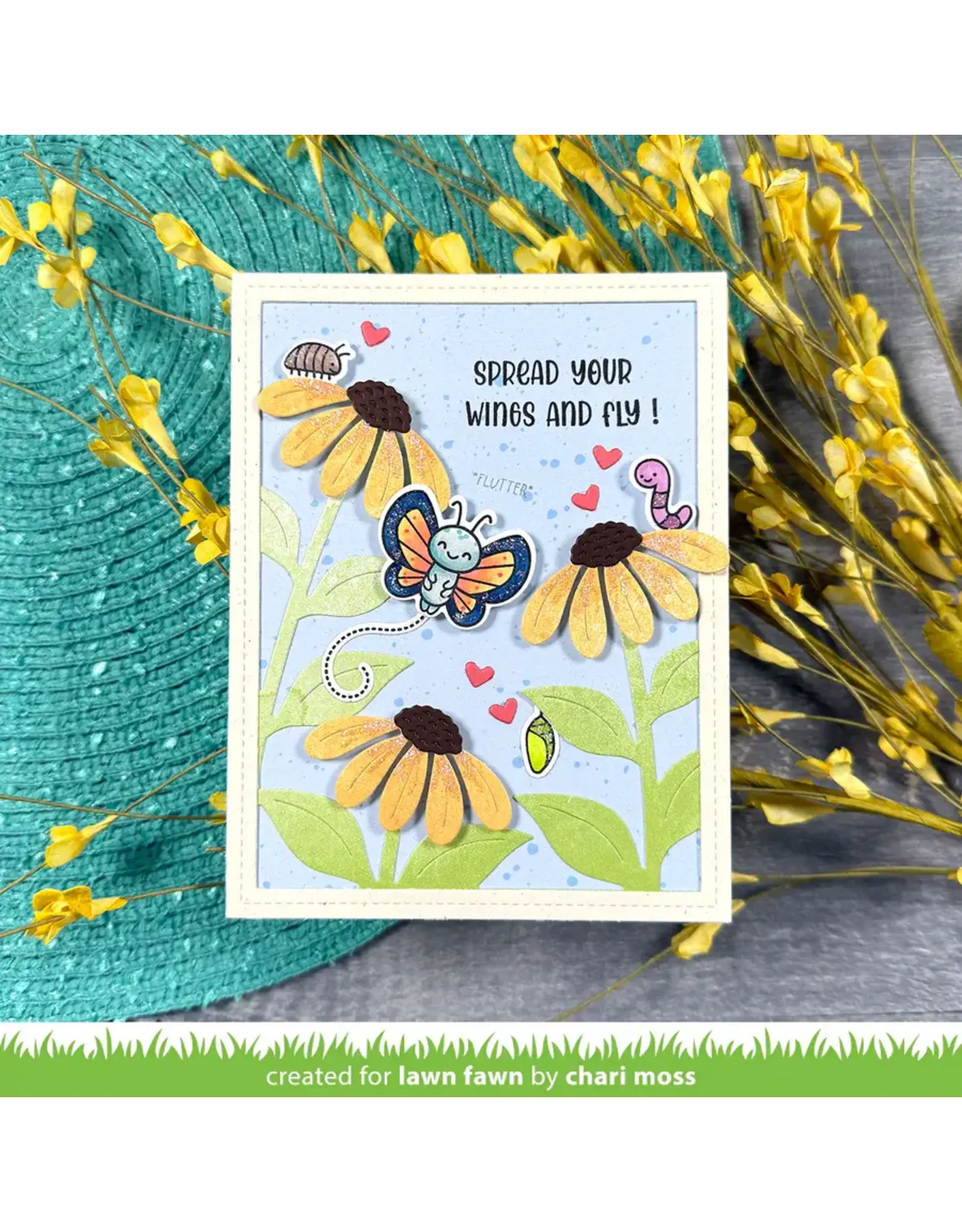 LAWN FAWN LAWN FAWN HENRY'S BUILD-A-SENTIMENT: BUTTERFLY CLEAR STAMP SET