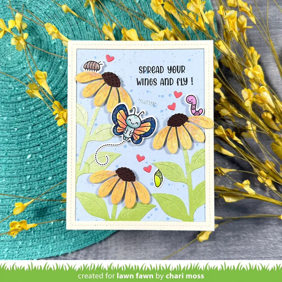 LAWN FAWN LAWN FAWN HENRY'S BUILD-A-SENTIMENT: BUTTERFLY CLEAR STAMP SET