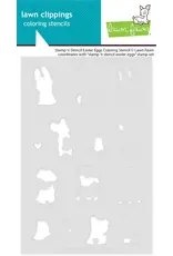 LAWN FAWN LAWN FAWN EASTER EGGS COLORING STENCIL