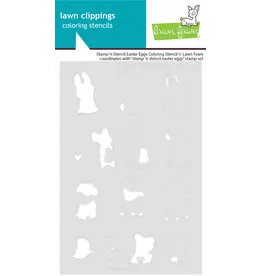 LAWN FAWN LAWN FAWN EASTER EGGS COLORING STENCIL
