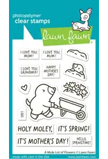 LAWN FAWN LAWN FAWN A MOLE LOT OF FLOWERS CLEAR STAMP SET