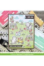 LAWN FAWN LAWN FAWN A MOLE LOT OF FLOWERS CLEAR STAMP SET