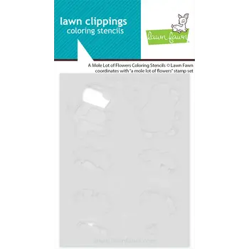 LAWN FAWN LAWN FAWN A MOLE LOT OF FLOWERS COLORING STENCIL 2/PK