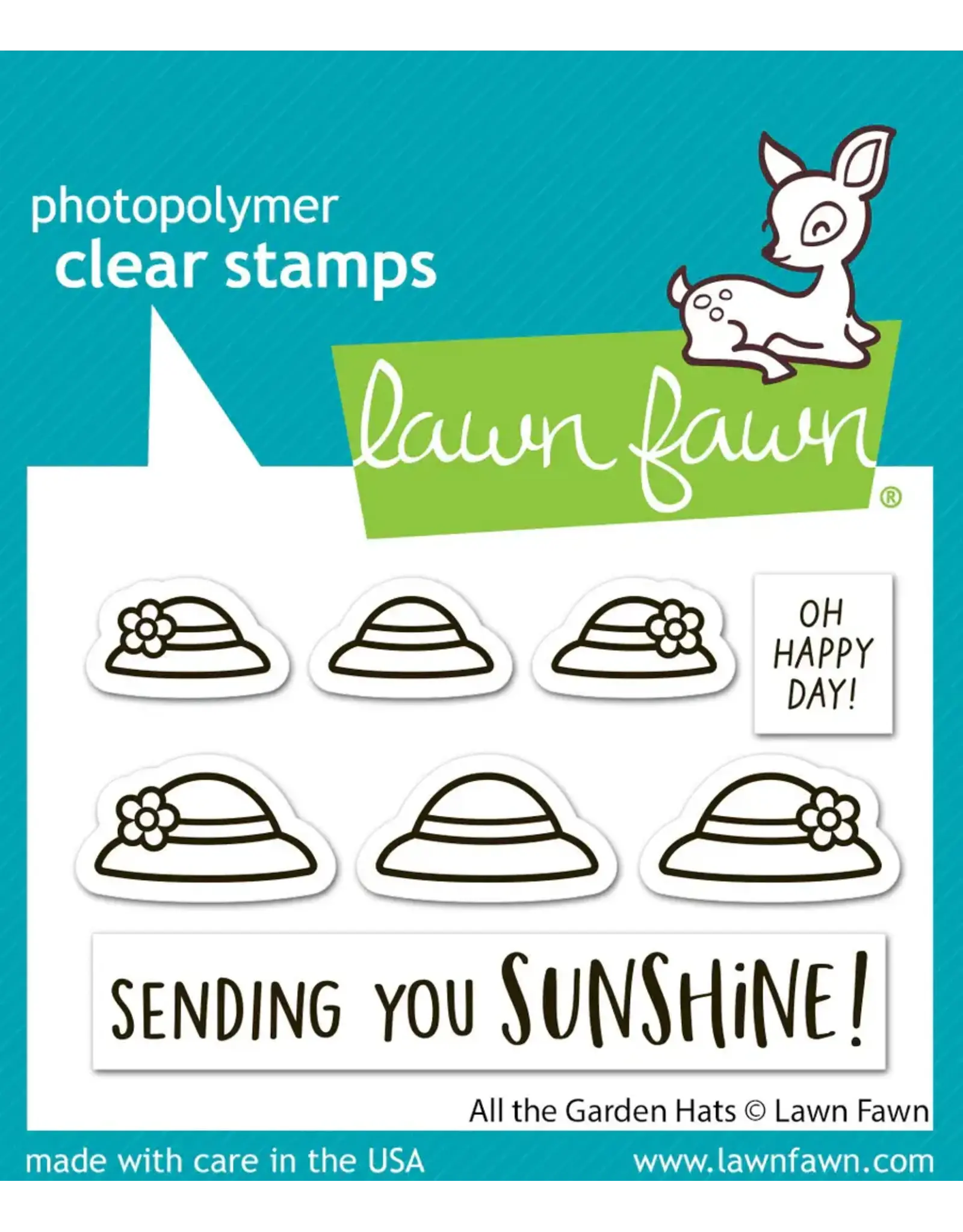 LAWN FAWN LAWN FAWN ALL THE GARDEN HATS CLEAR STAMP SET