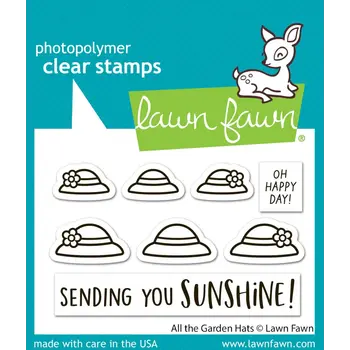 LAWN FAWN LAWN FAWN ALL THE GARDEN HATS CLEAR STAMP SET
