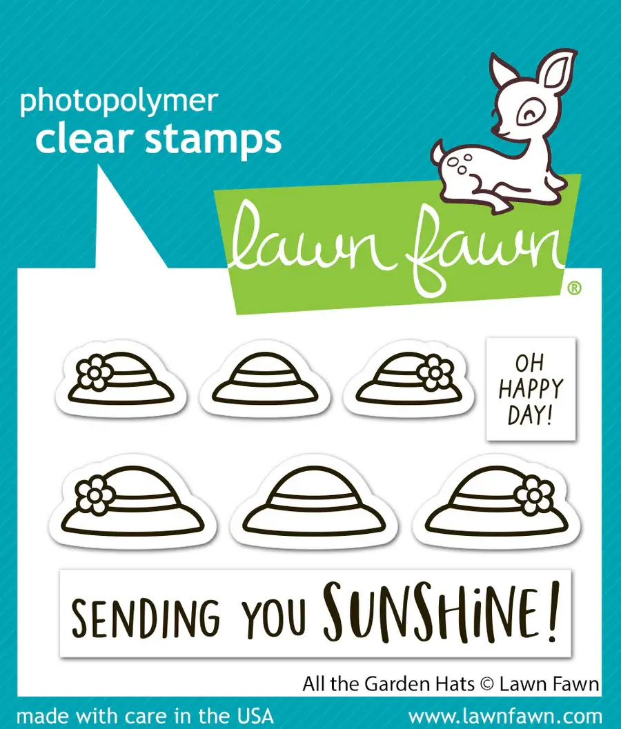 LAWN FAWN LAWN FAWN ALL THE GARDEN HATS CLEAR STAMP SET