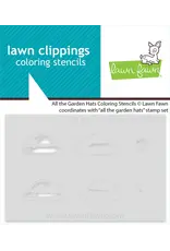 LAWN FAWN LAWN FAWN ALL THE GARDEN HATS COLORING STENCIL 3/PK