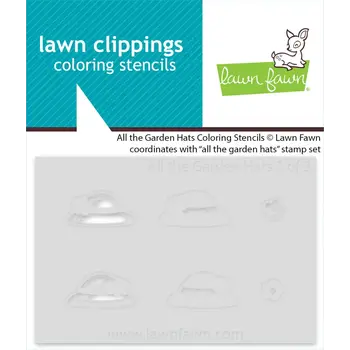LAWN FAWN LAWN FAWN ALL THE GARDEN HATS COLORING STENCIL 3/PK