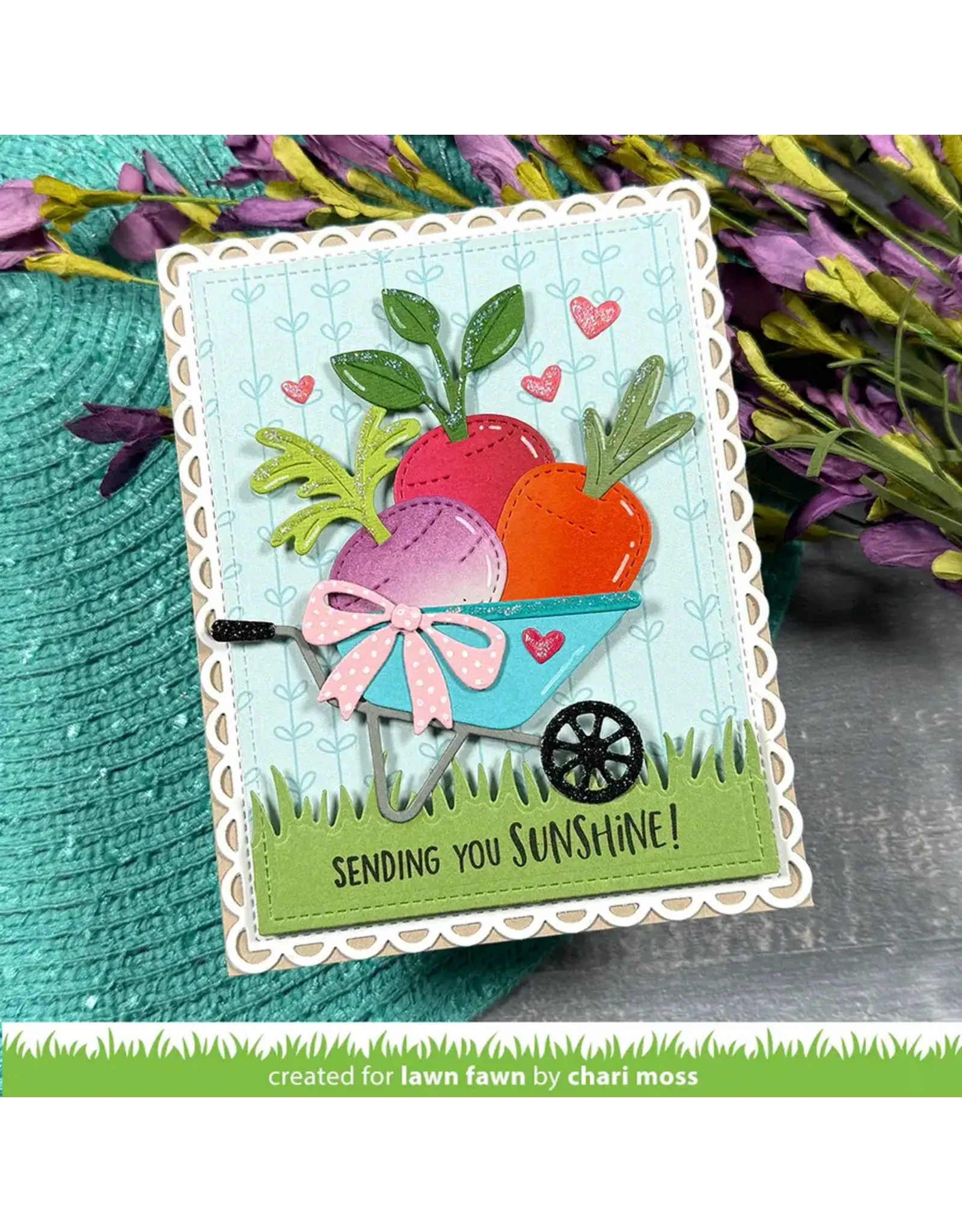 LAWN FAWN LAWN FAWN BUILD-A-WHEELBARROW DIE SET