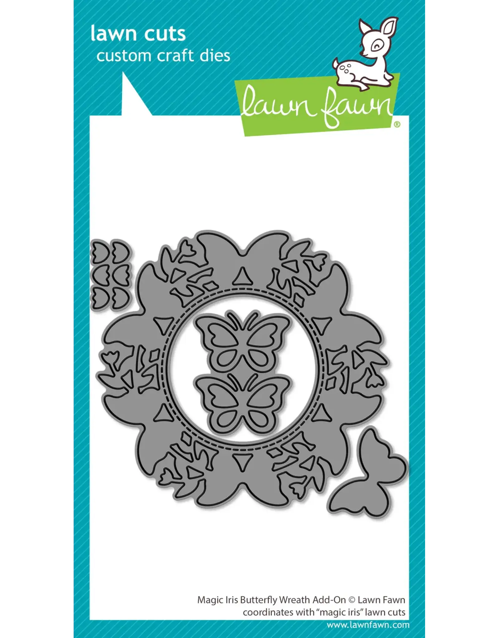 LAWN FAWN LAWN FAWN MAGIC IRIS BUTTERFLY WREATH ADD-ON DIE SET
