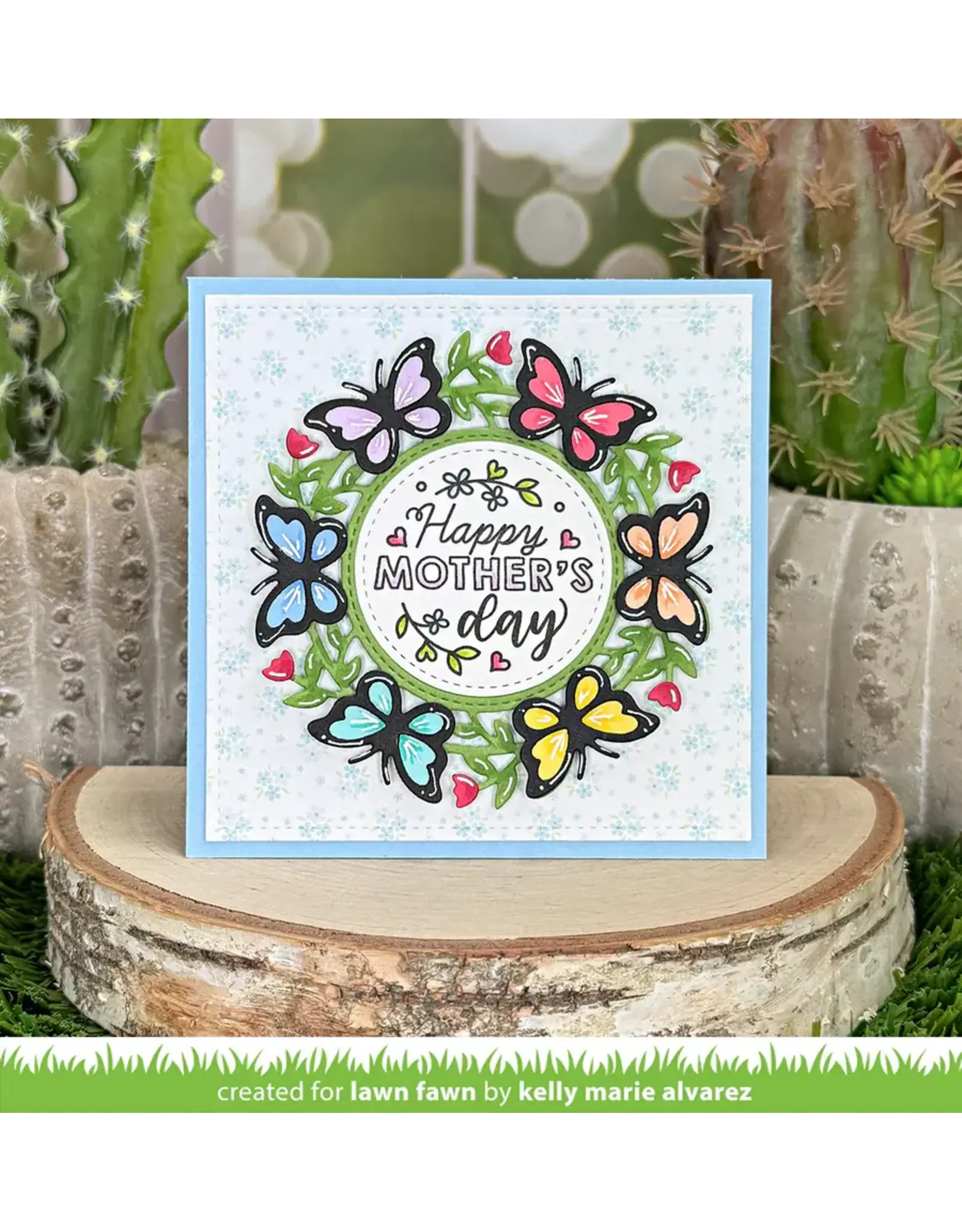 LAWN FAWN LAWN FAWN MAGIC IRIS BUTTERFLY WREATH ADD-ON DIE SET
