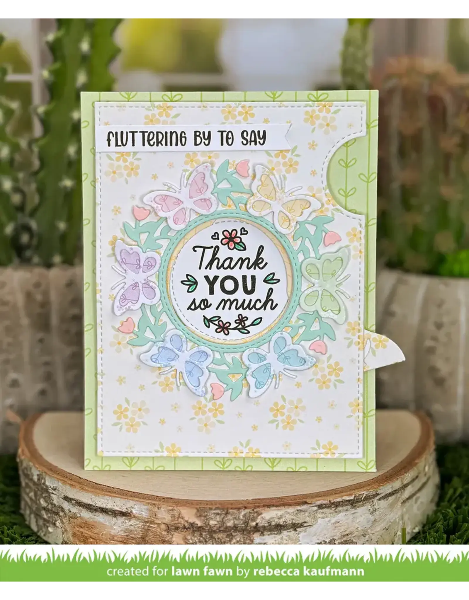 LAWN FAWN LAWN FAWN MAGIC IRIS BUTTERFLY WREATH ADD-ON DIE SET