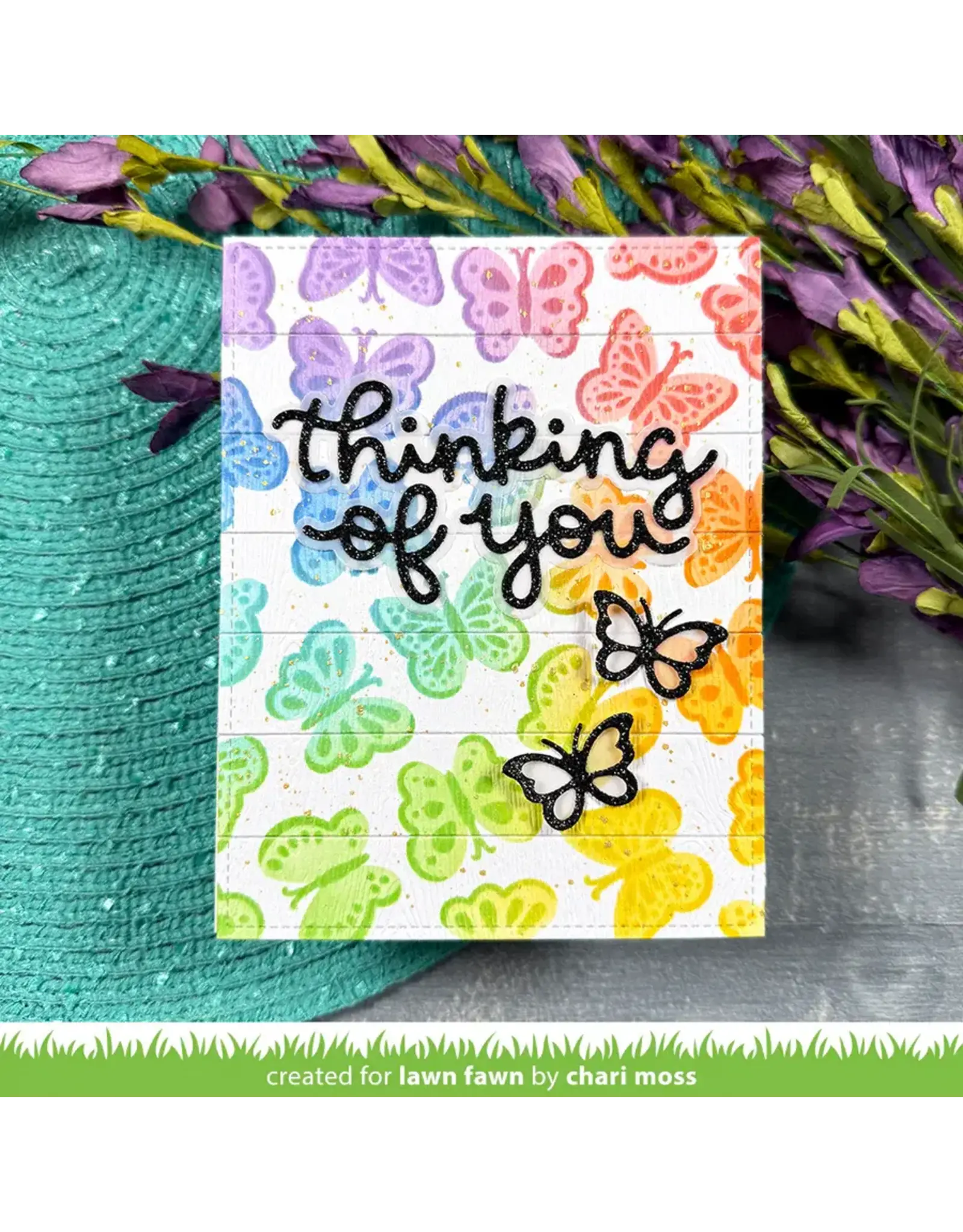 LAWN FAWN LAWN FAWN SCRIPTY THINKING OF YOU DIE