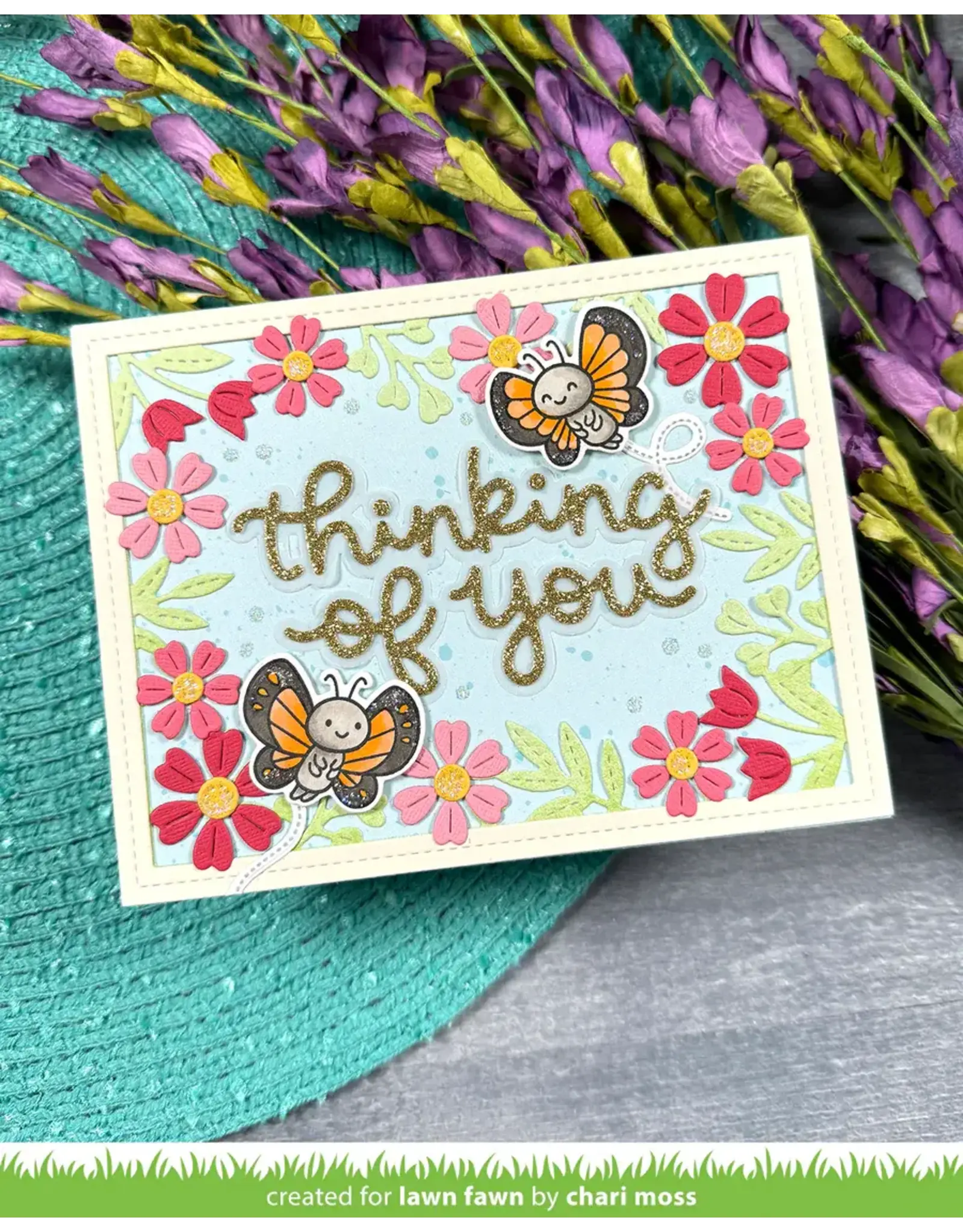 LAWN FAWN LAWN FAWN SCRIPTY THINKING OF YOU DIE