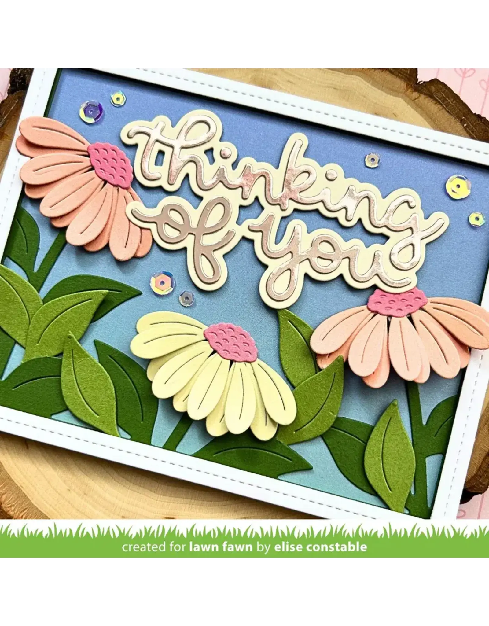 LAWN FAWN LAWN FAWN SCRIPTY THINKING OF YOU ADD-ON DIE