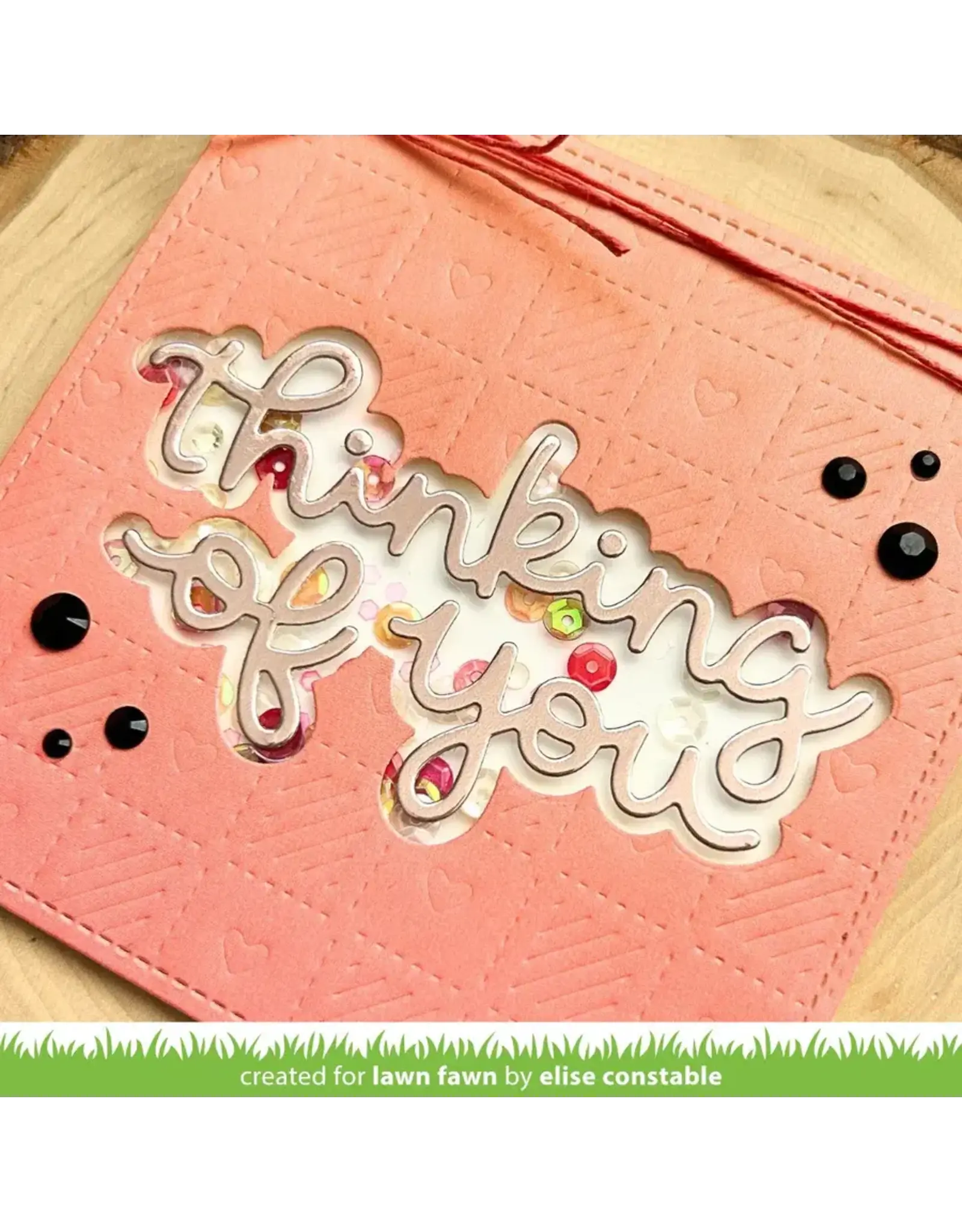 LAWN FAWN LAWN FAWN SCRIPTY THINKING OF YOU ADD-ON DIE