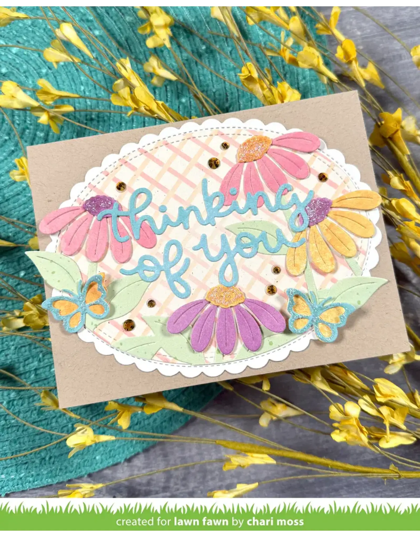 LAWN FAWN LAWN FAWN STITCHED SCALLOPED OVAL STACKABLES DIE SET