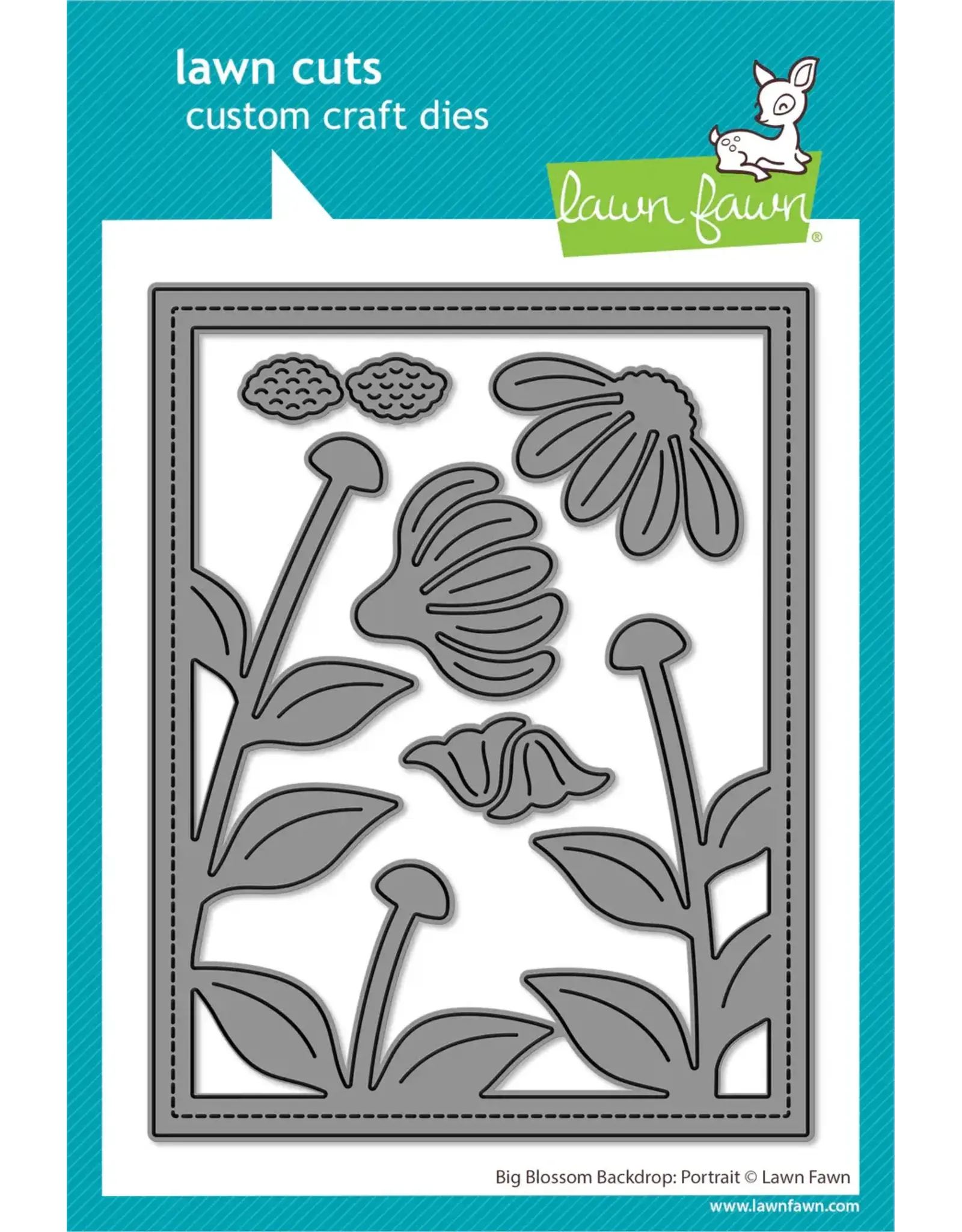 LAWN FAWN LAWN FAWN BIG BLOSSOM BACKDROP: PORTRAIT DIE SET