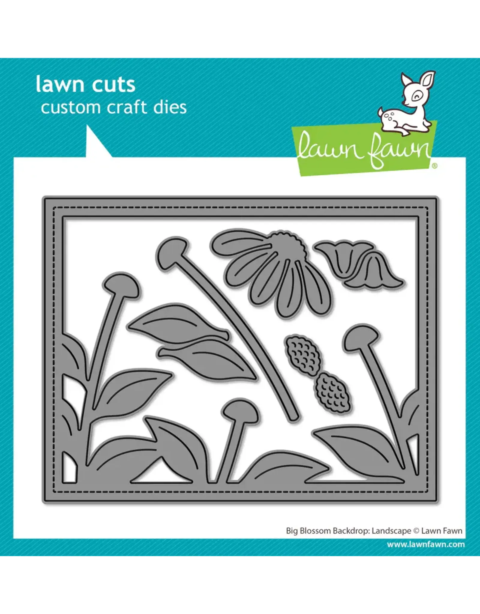 LAWN FAWN LAWN FAWN BIG BLOSSOM BACKDROP: LANDSCAPE DIE SET