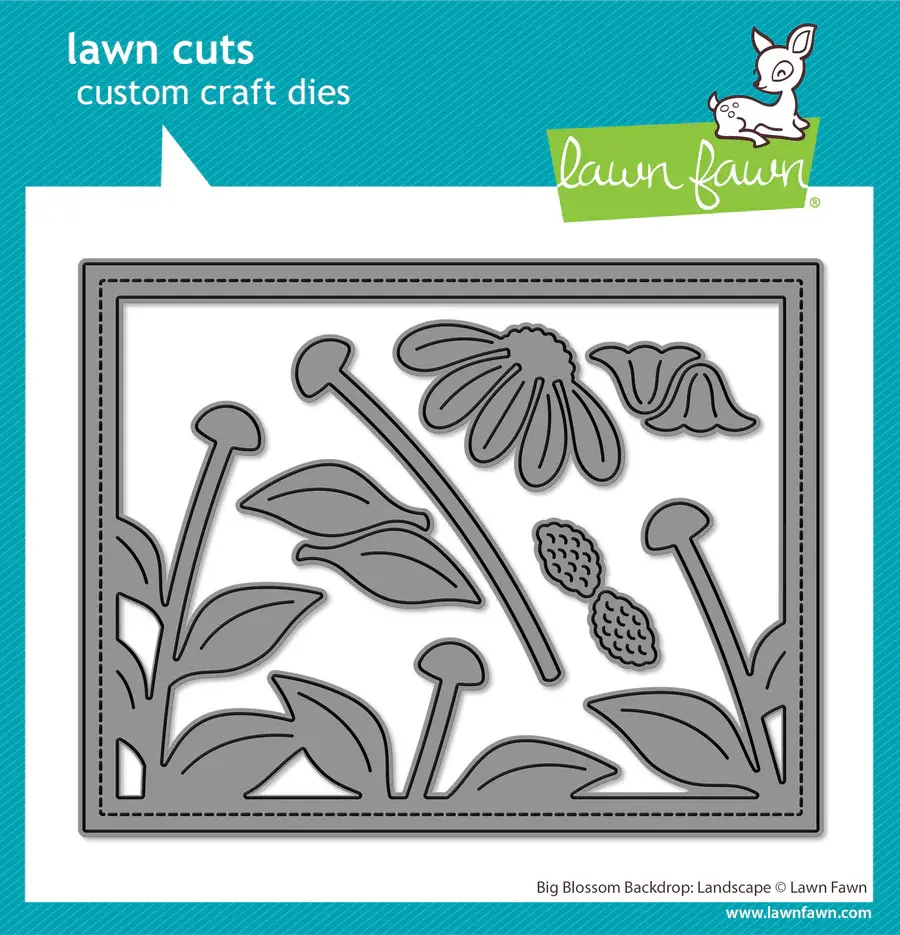 LAWN FAWN LAWN FAWN BIG BLOSSOM BACKDROP: LANDSCAPE DIE SET