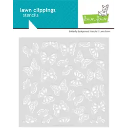 LAWN FAWN LAWN FAWN BUTTERFLY BACKGROUND 6x6  STENCIL SET 2/PK