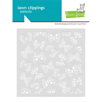 LAWN FAWN LAWN FAWN BUTTERFLY BACKGROUND 6x6  STENCIL SET 2/PK